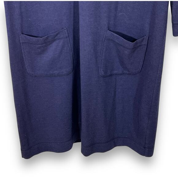 Lilly Pulitzer Minimalist Navy Stretch Knit Tunic Dress Pocket XS - Picture 7 of 10